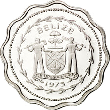 BELIZE, Cent, 1975, Franklin Mint, KM #46a, MS(65-70), Silver, 19, 2.92