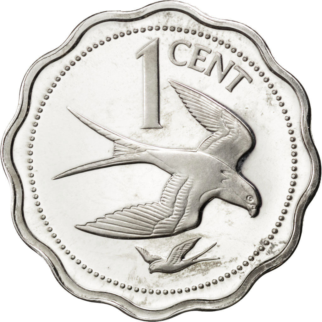 BELIZE, Cent, 1975, Franklin Mint, KM #46a, MS(65-70), Silver, 19, 2.92
