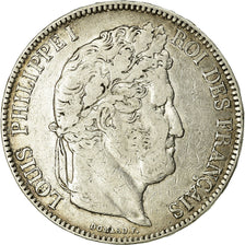 Coin, France, Louis-Philippe, 5 Francs, 1834, Lille, VF(20-25), Silver