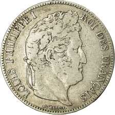 Coin, France, Louis-Philippe, 5 Francs, 1834, Bayonne, VF(20-25), Silver