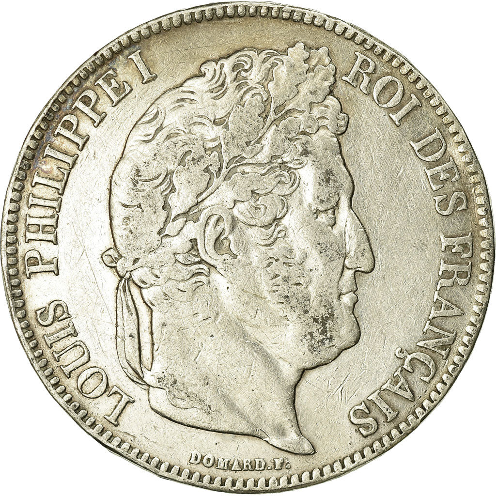 Coin, France, Louis-Philippe, 5 Francs, 1834, Lyon, VF(30-35), Silver, KM:749.4