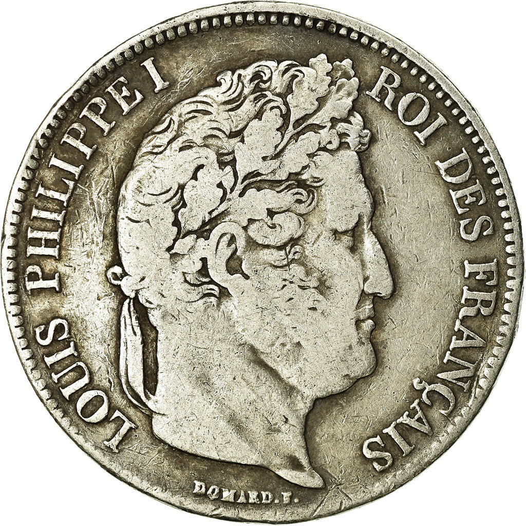 Coin, France, Louis-Philippe, 5 Francs, 1834, Lyon, VF(20-25), Silver, KM:749.4