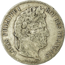 Monnaie, France, Louis-Philippe, 5 Francs, 1834, Bordeaux, TB, Argent