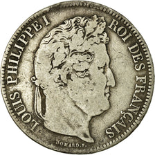 Coin, France, Louis-Philippe, 5 Francs, 1834, Limoges, VF(20-25), Silver