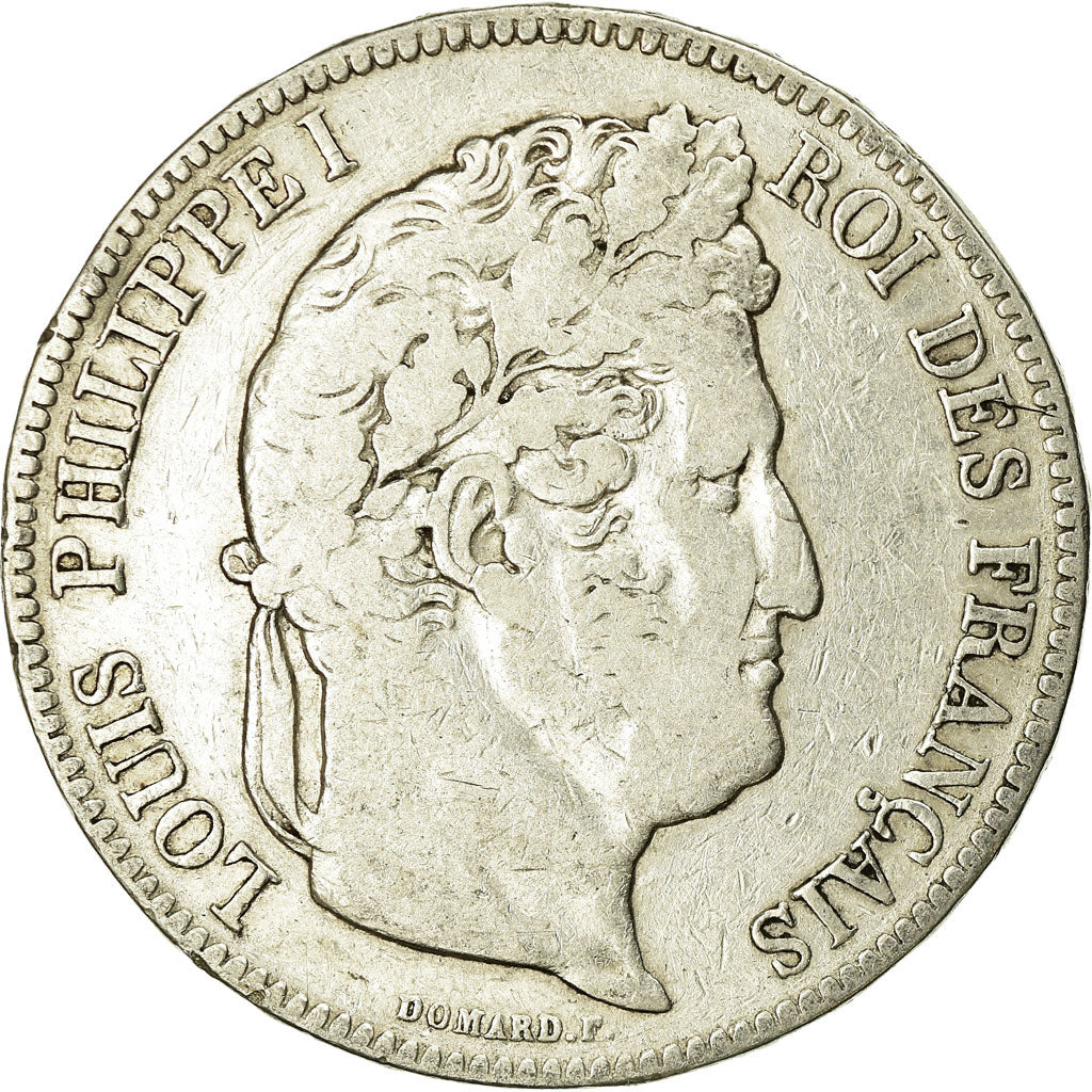 Coin, France, Louis-Philippe, 5 Francs, 1841, Bordeaux, VF(20-25), Silver