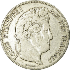 Coin, France, Louis-Philippe, 5 Francs, 1841, Bordeaux, VF(20-25), Silver