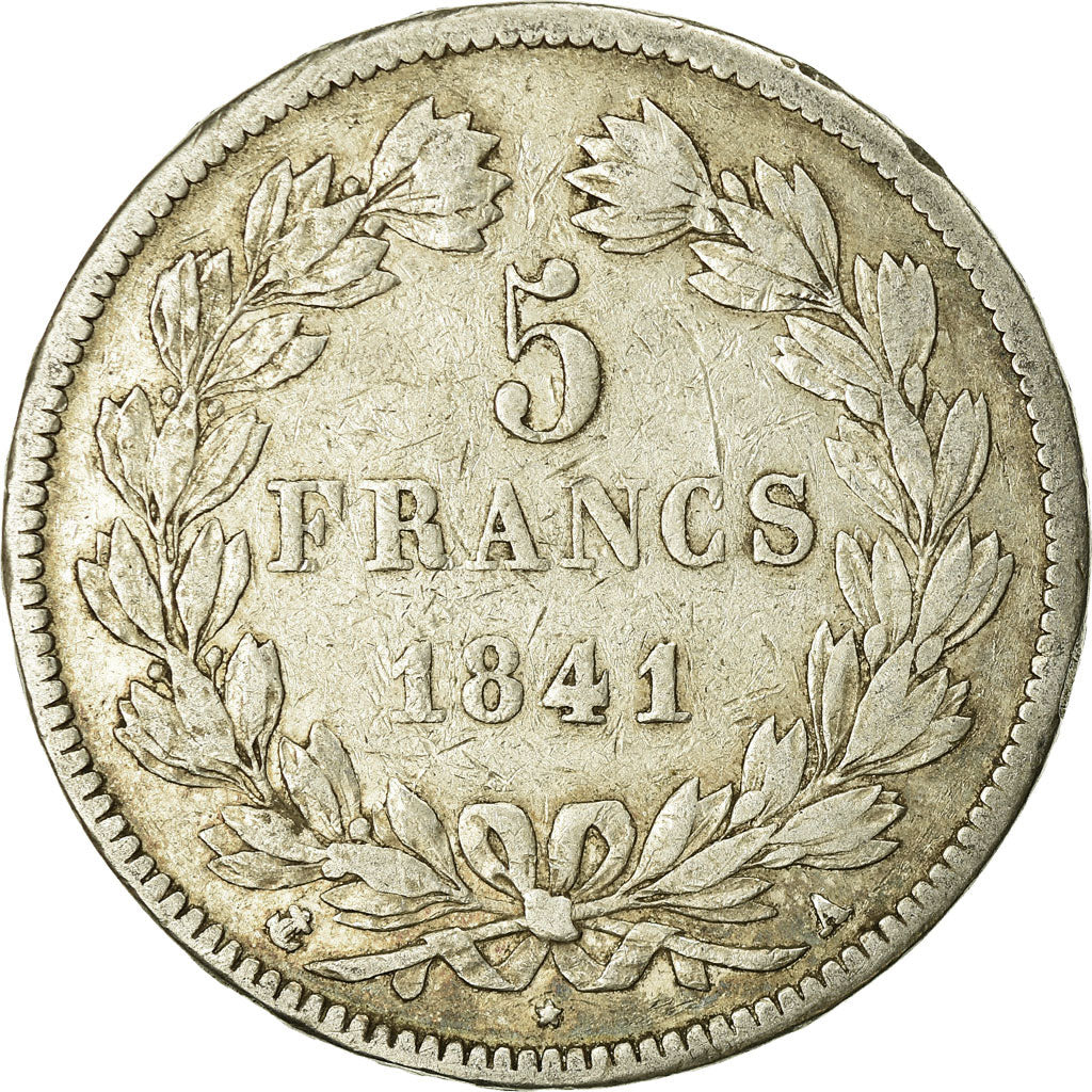 Monnaie, France, Louis-Philippe, 5 Francs, 1841, Paris, TB, Argent, Gadoury:678