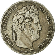 Moneta, Francia, Louis-Philippe, 5 Francs, 1841, Strasbourg, MB, Argento