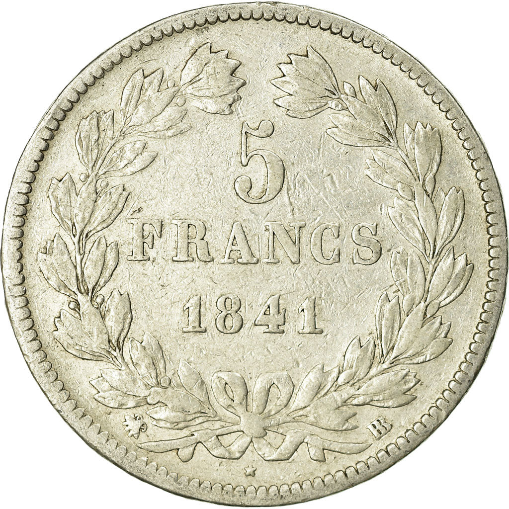 Monnaie, France, Louis-Philippe, 5 Francs, 1841, Strasbourg, TB, Argent