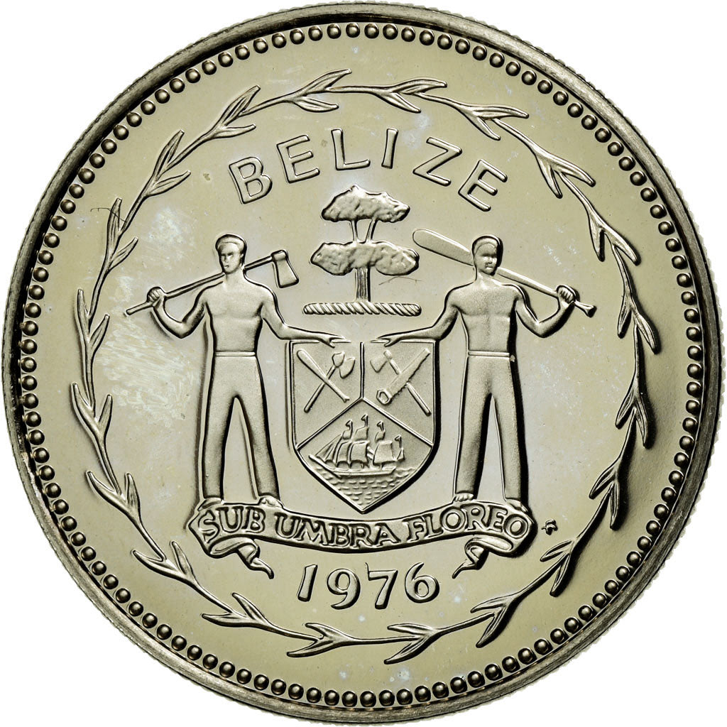 Coin, Belize, 25 Cents, 1976, MS(65-70), Copper-nickel, KM:49