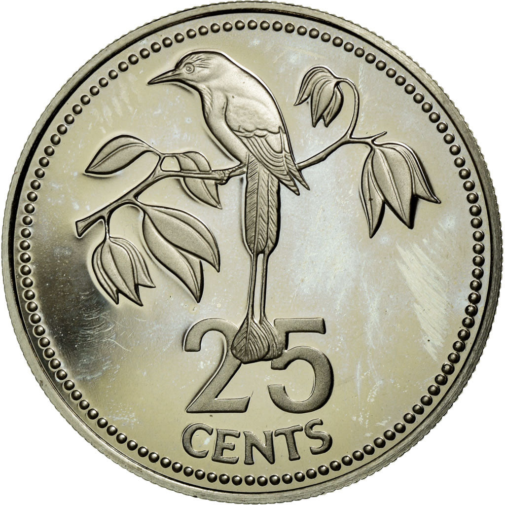 Coin, Belize, 25 Cents, 1976, MS(65-70), Copper-nickel, KM:49