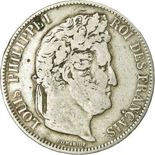 Coin, France, Louis-Philippe, 5 Francs, 1841, Lille, VF(20-25), Silver