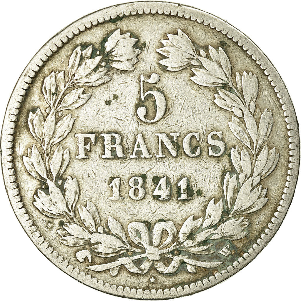 Coin, France, Louis-Philippe, 5 Francs, 1841, Lille, VF(20-25), Silver
