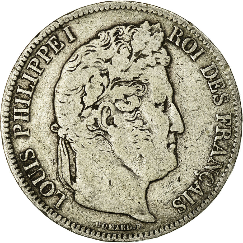 Coin, France, Louis-Philippe, 5 Francs, 1841, Lille, VF(20-25), Silver