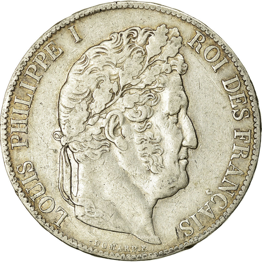 Moneta, Francia, Louis-Philippe, 5 Francs, 1848, Paris, MB, Argento, KM:749.1