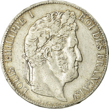 Moneta, Francia, Louis-Philippe, 5 Francs, 1848, Paris, MB, Argento, KM:749.1