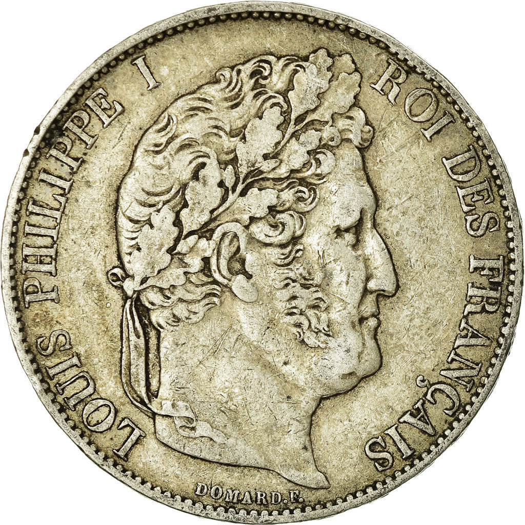 Moneta, Francia, Louis-Philippe, 5 Francs, 1848, Paris, MB, Argento, KM:749.1