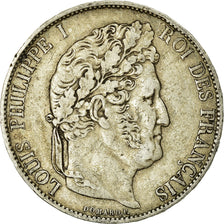 Moneta, Francia, Louis-Philippe, 5 Francs, 1848, Paris, MB, Argento, KM:749.1