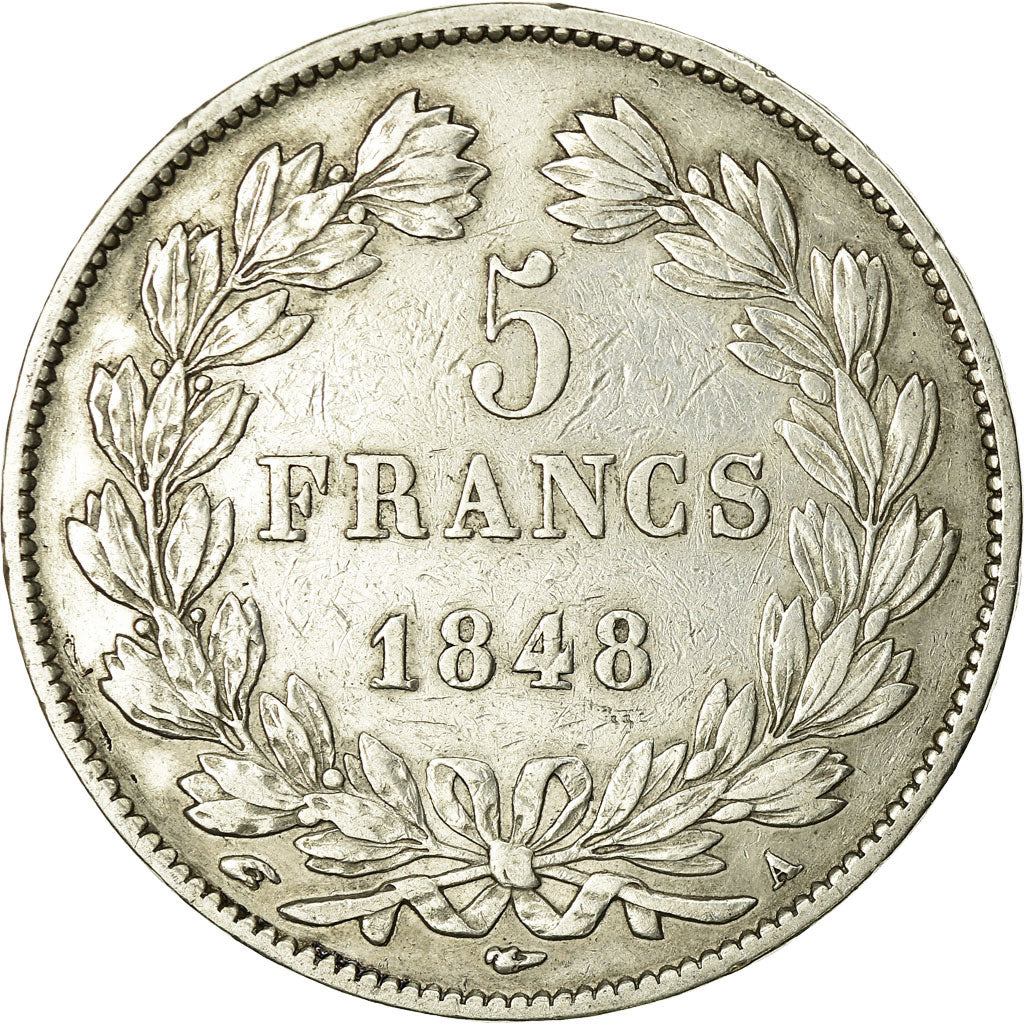 Monnaie, France, Louis-Philippe, 5 Francs, 1848, Paris, TB+, Argent