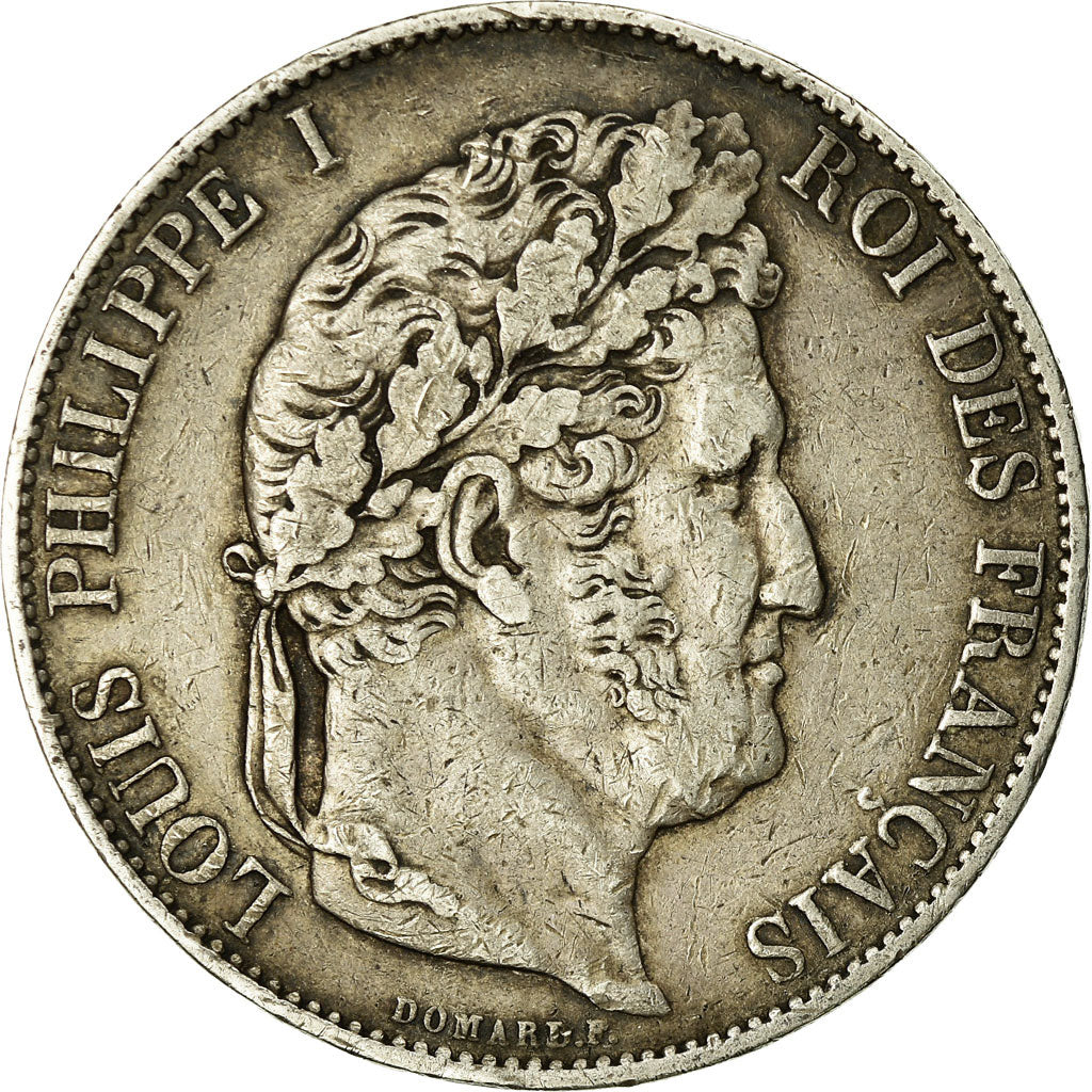 Coin, France, Louis-Philippe, 5 Francs, 1848, Bordeaux, EF(40-45), Silver