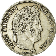 Coin, France, Louis-Philippe, 5 Francs, 1838, Paris, VF(20-25), Silver
