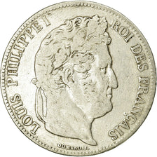 Coin, France, Louis-Philippe, 5 Francs, 1838, Paris, VF(20-25), Silver