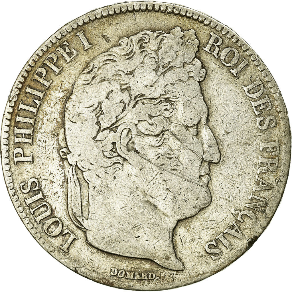 Coin, France, Louis-Philippe, 5 Francs, 1838, Rouen, VF(20-25), Silver