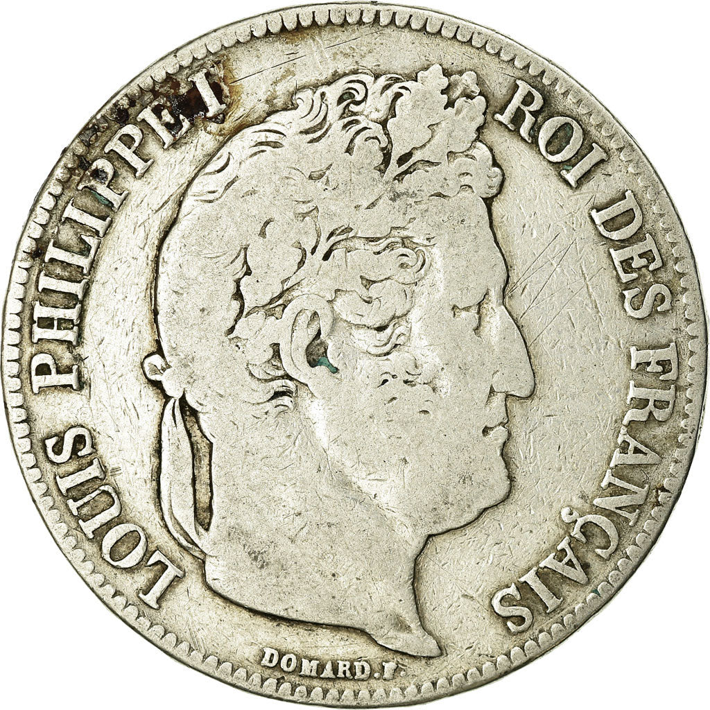 Coin, France, Louis-Philippe, 5 Francs, 1838, Rouen, VF(20-25), Silver