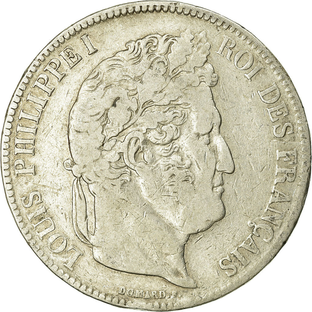 Coin, France, Louis-Philippe, 5 Francs, 1838, Rouen, VF(20-25), Silver