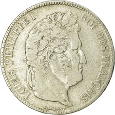 Coin, France, Louis-Philippe, 5 Francs, 1838, Rouen, VF(20-25), Silver