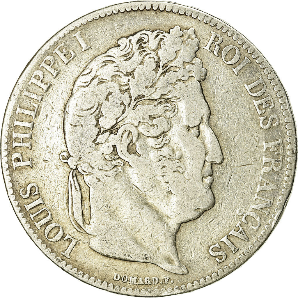 Monnaie, France, Louis-Philippe, 5 Francs, 1838, Strasbourg, TB, Argent