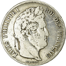 Moneta, Francia, Louis-Philippe, 5 Francs, 1838, Marseille, MB, Argento