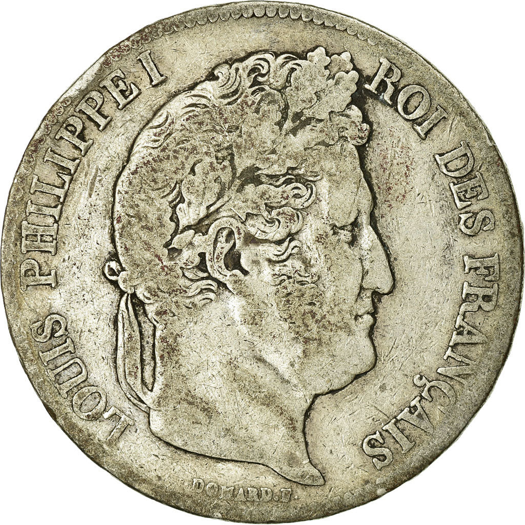 Coin, France, Louis-Philippe, 5 Francs, 1838, Lille, VF(20-25), Silver