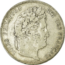 Coin, France, Louis-Philippe, 5 Francs, 1838, Lille, VF(20-25), Silver