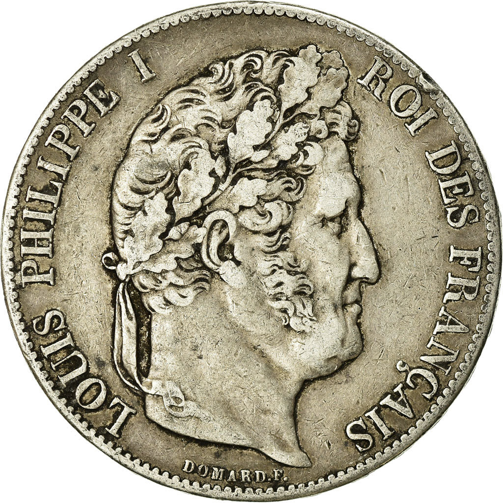 Moneta, Francia, Louis-Philippe, 5 Francs, 1846, Paris, MB+, Argento, KM:749.1