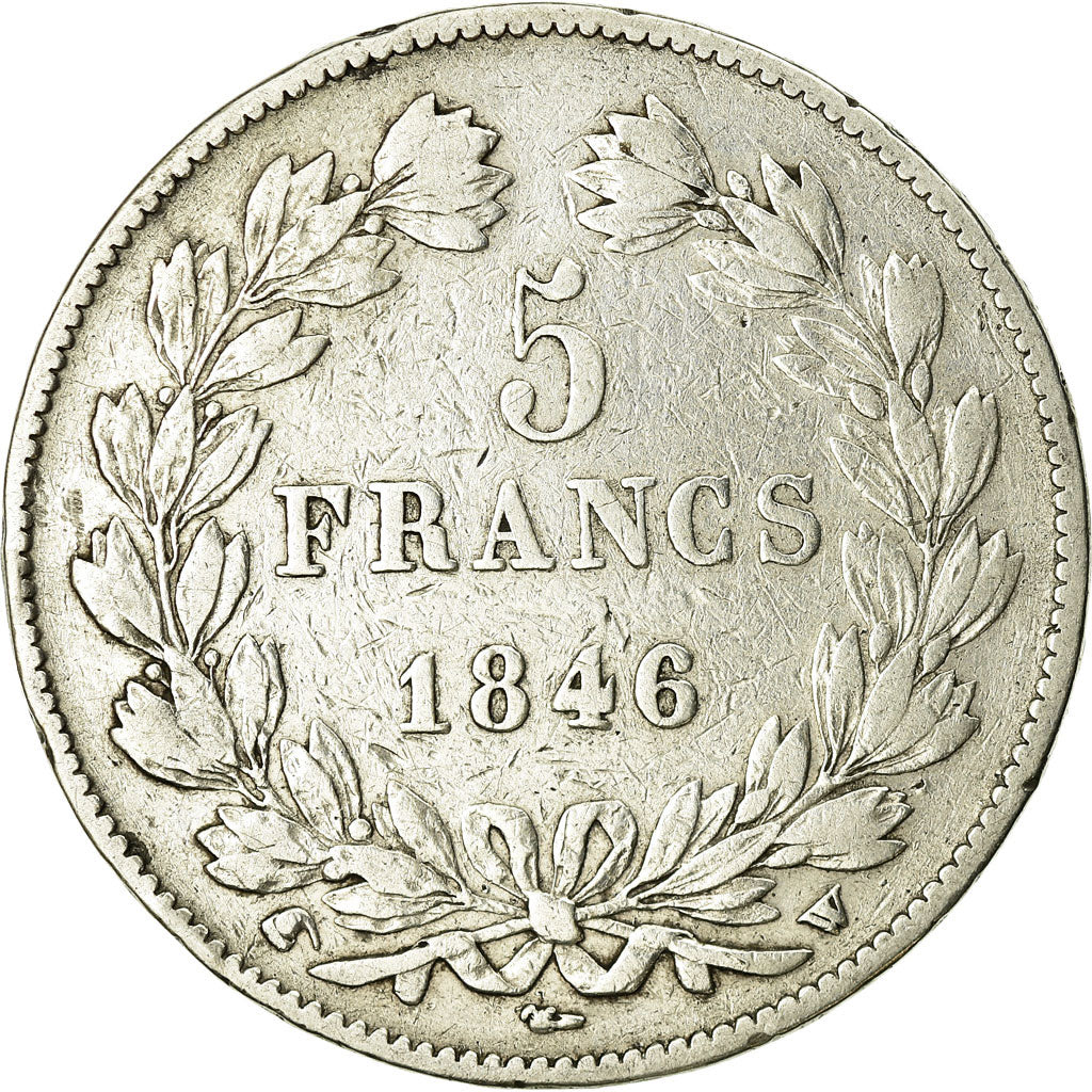 Coin, France, Louis-Philippe, 5 Francs, 1846, Lille, VF(20-25), Silver