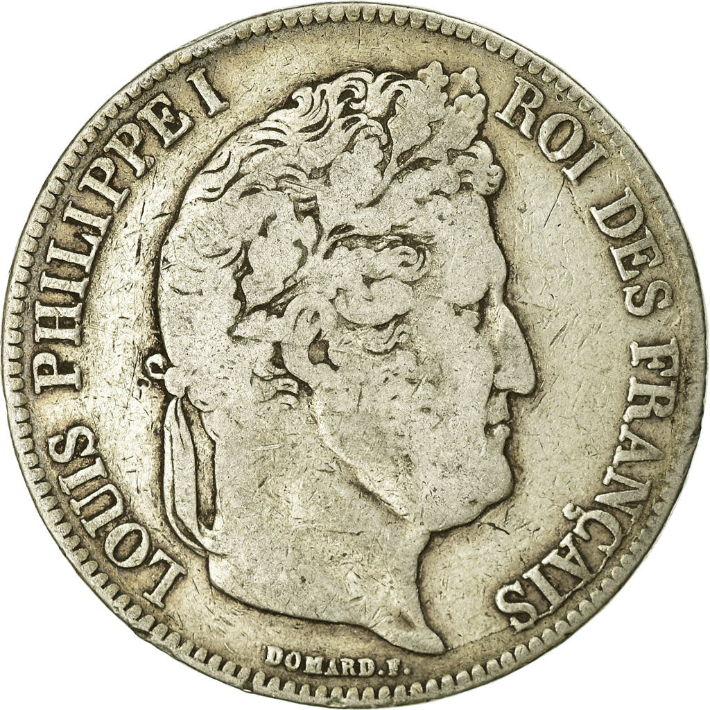 Coin, France, Louis-Philippe, 5 Francs, 1835, Rouen, VF(20-25), Silver