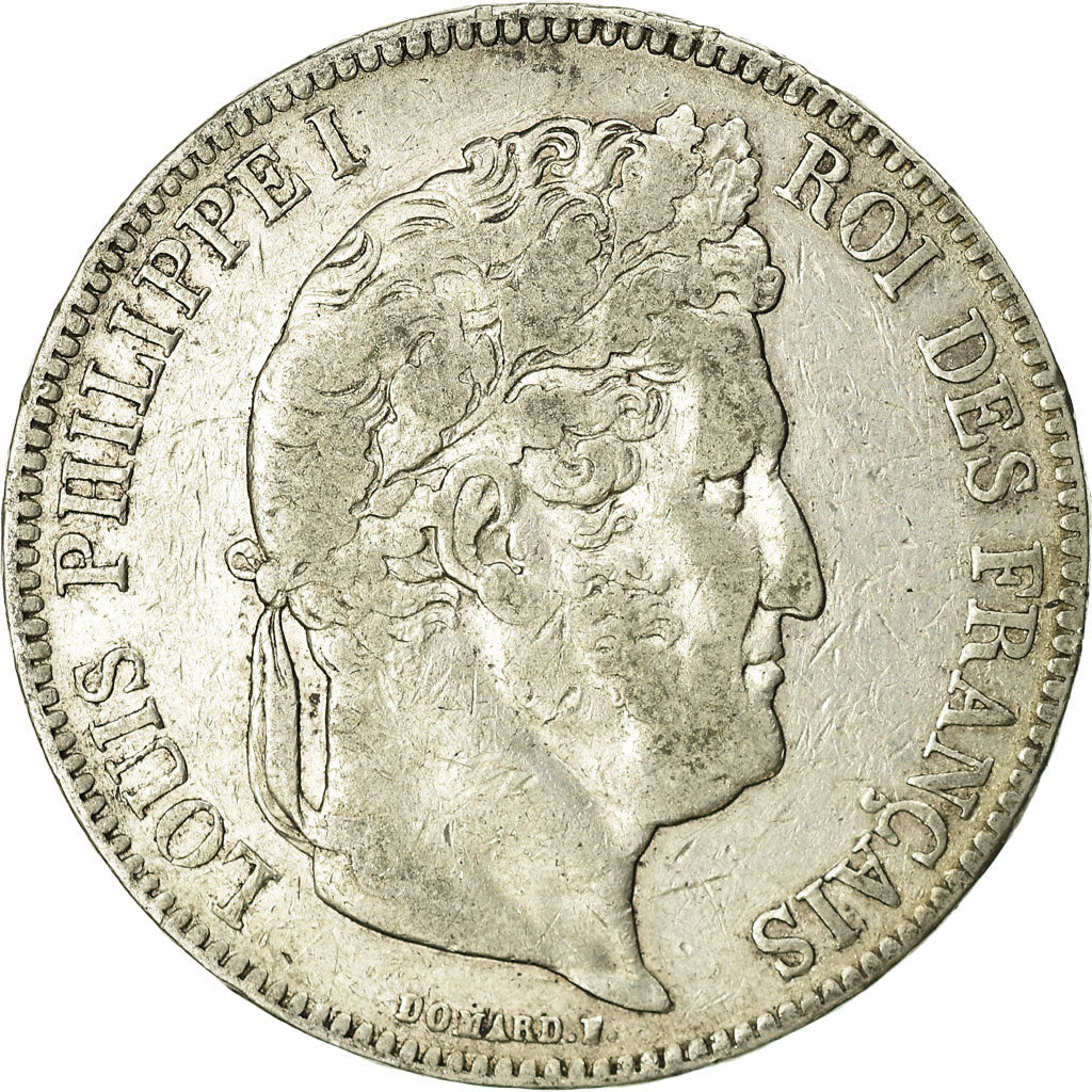 Coin, France, Louis-Philippe, 5 Francs, 1835, Rouen, VF(20-25), Silver