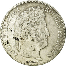 Münze, Frankreich, Louis-Philippe, 5 Francs, 1835, Paris, S, Silber, KM:749.1