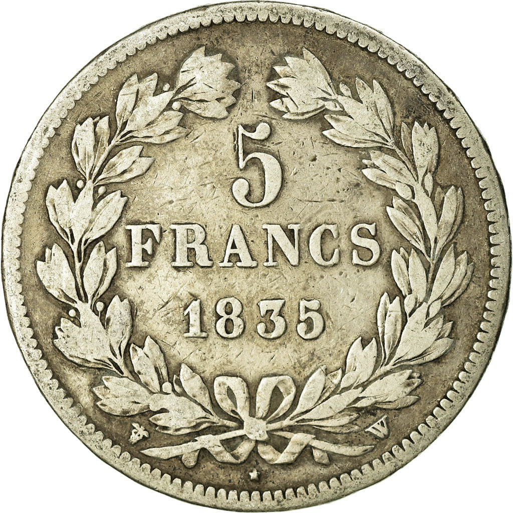 Monnaie, France, Louis-Philippe, 5 Francs, 1835, Lille, TB, Argent, Gadoury:678