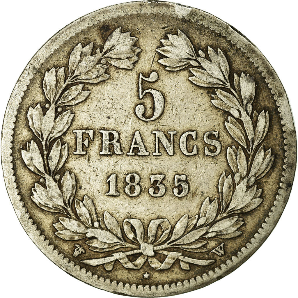 Münze, Frankreich, Louis-Philippe, 5 Francs, 1835, Lille, S, Silber, KM:749.13