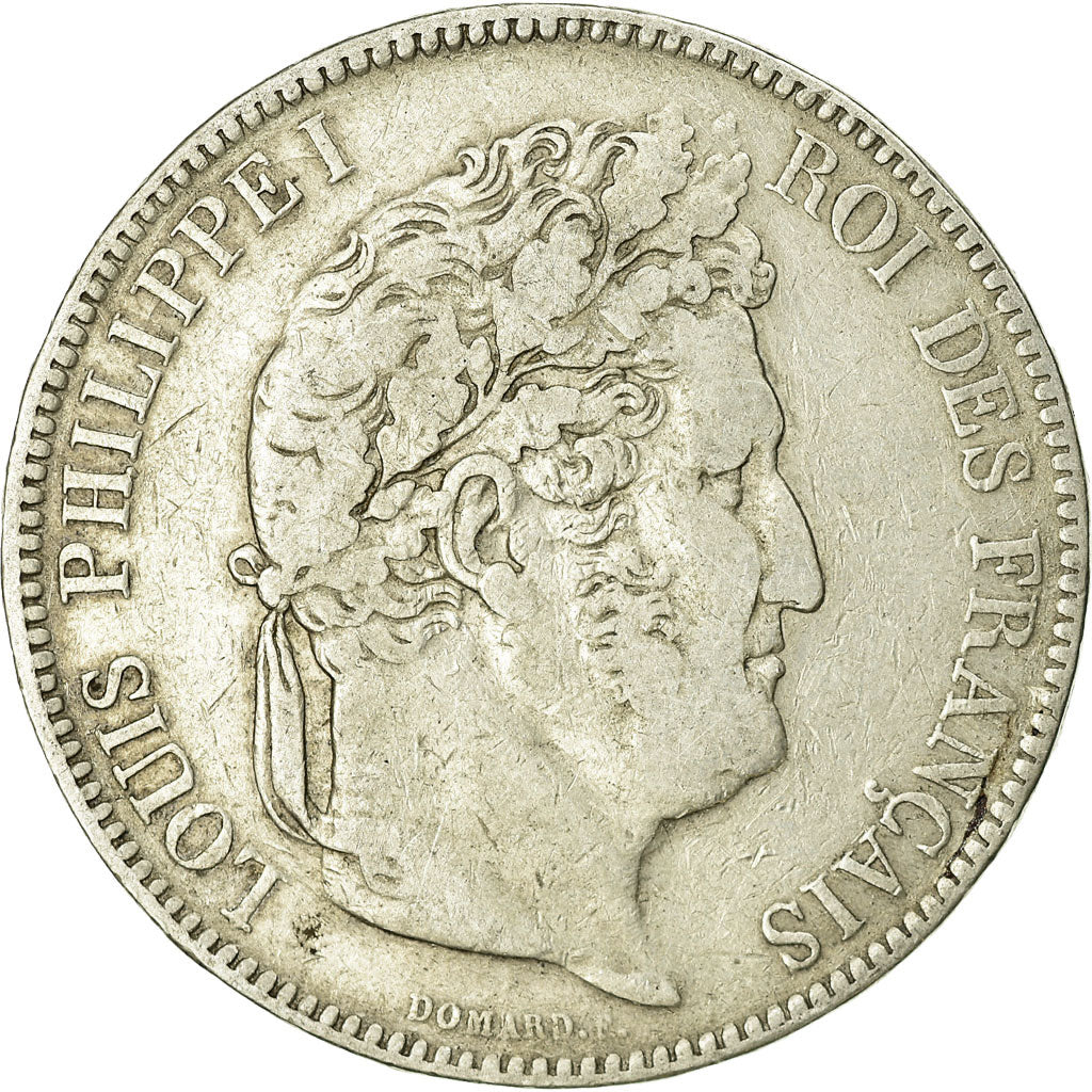 Coin, France, Louis-Philippe, 5 Francs, 1835, Lyon, VF(20-25), Silver, KM:749.4