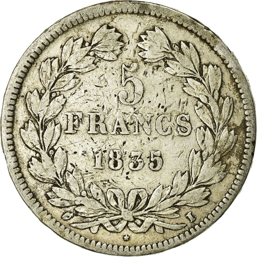 Coin, France, Louis-Philippe, 5 Francs, 1835, Limoges, VF(20-25), Silver