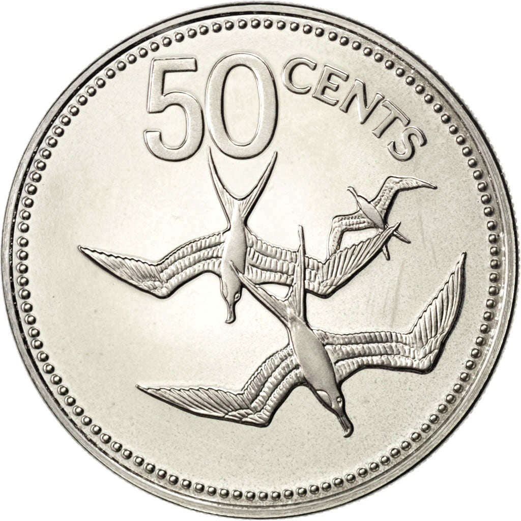 BELIZE, 50 Cents, 1977, Franklin Mint, KM #50, MS(65-70), Copper-Nickel, 27.7,..