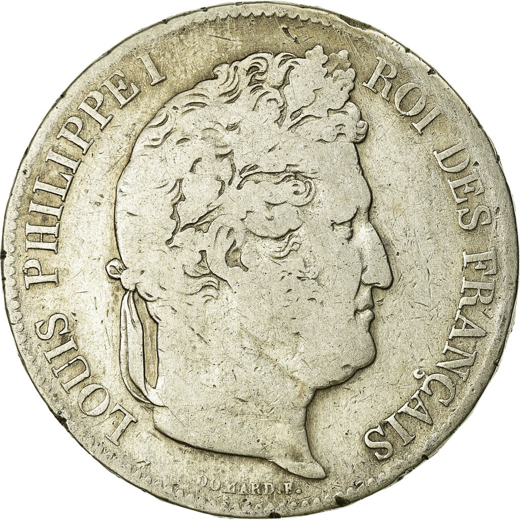 Coin, France, Louis-Philippe, 5 Francs, 1837, Lille, VF(20-25), Silver