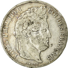 Coin, France, Louis-Philippe, 5 Francs, 1837, Rouen, VF(20-25), Silver