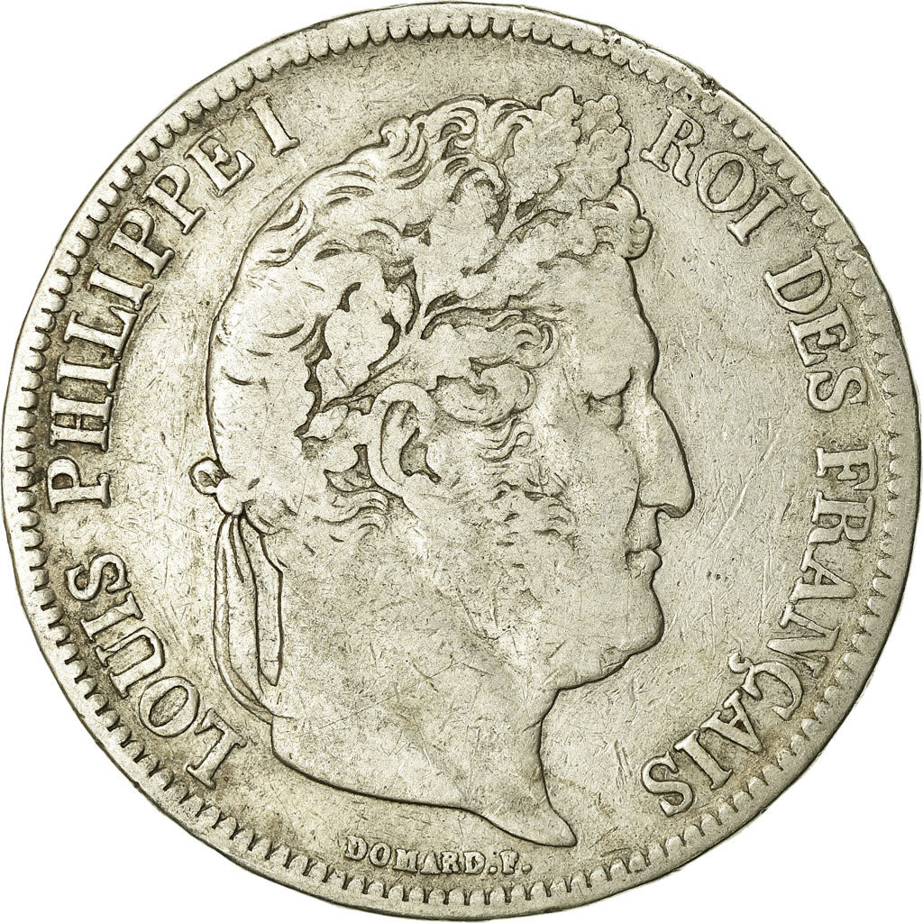 Münze, Frankreich, Louis-Philippe, 5 Francs, 1837, Marseille, S, Silber