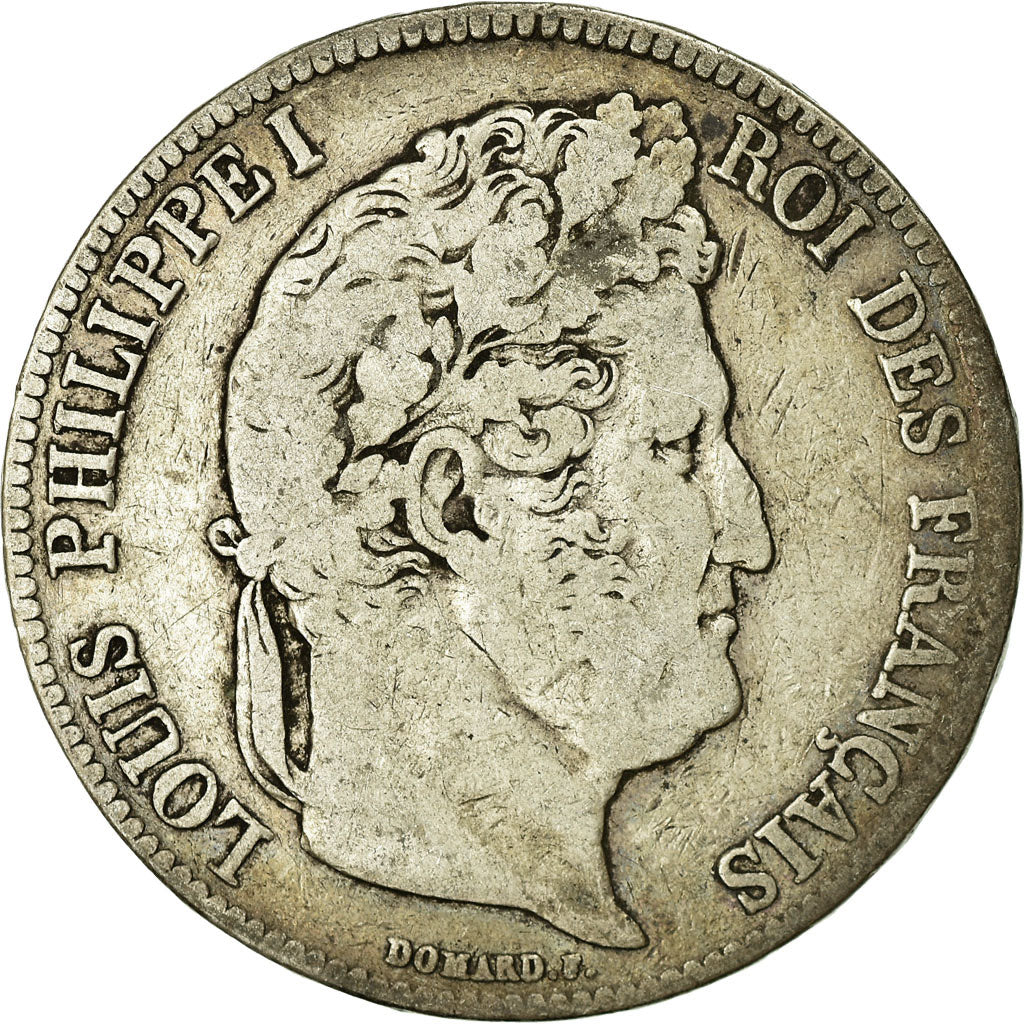 Monnaie, France, Louis-Philippe, 5 Francs, 1837, Paris, TB, Argent, Gadoury:678