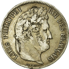 Moneta, Francia, Louis-Philippe, 5 Francs, 1837, Paris, MB, Argento, KM:749.1