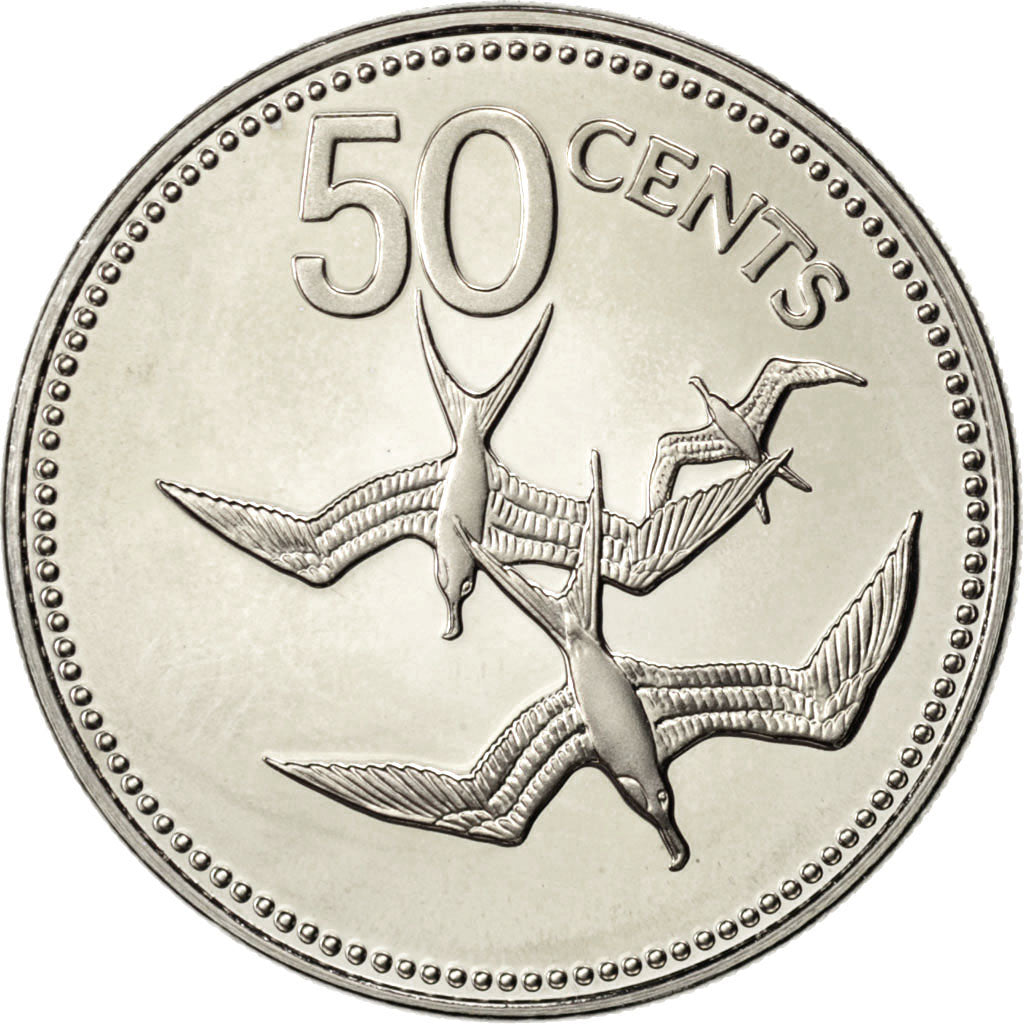 BELIZE, 50 Cents, 1977, Franklin Mint, KM #50, MS(65-70), Copper-Nickel, 27.7,..